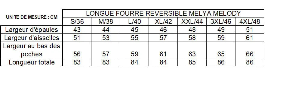 Melya Melody - Manteau long fourré fausse fourrure réversible imperméable bronze - Curvy