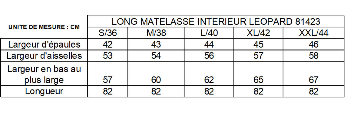 Melya Melody - Manteau long réversible et imperméable matelassé noir/léopard