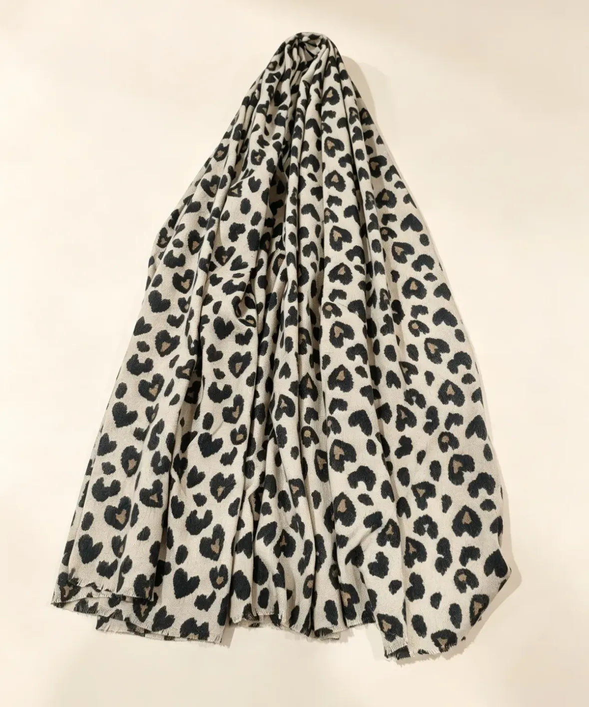 Écharpe Léopard Viscose & Laine – 180 x 90 cm