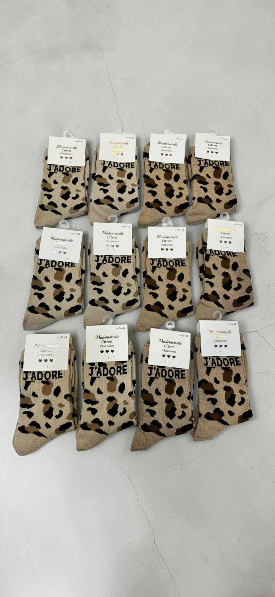 Chaussettes Léopard « J’adore »