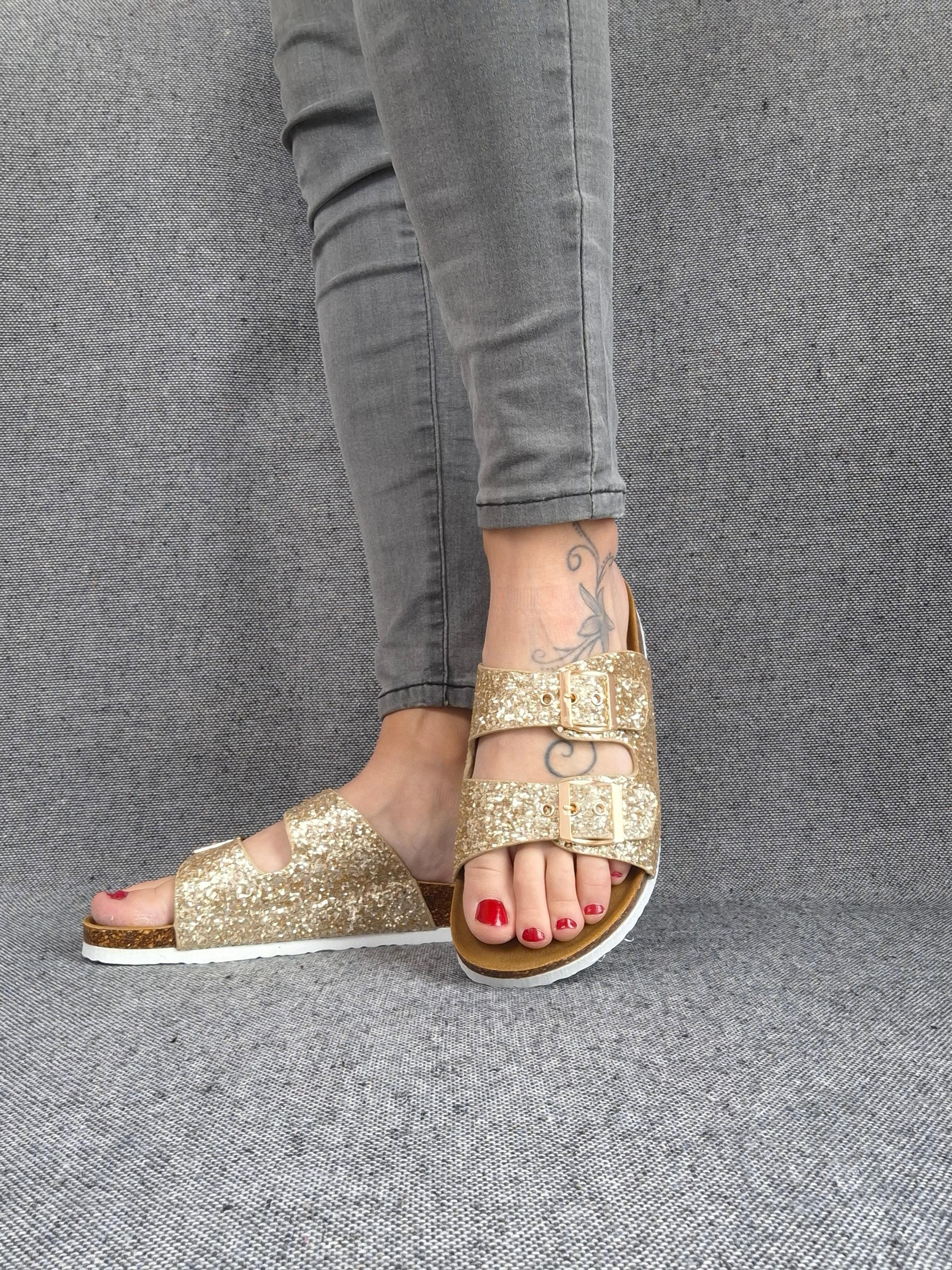 Sandales Birkenstock Birkenstock Dorée Chaussures Sandales Style