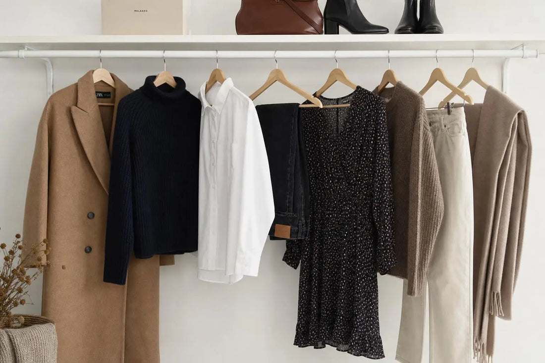 Garde-robe capsule automne hiver : la robe et les essentiels