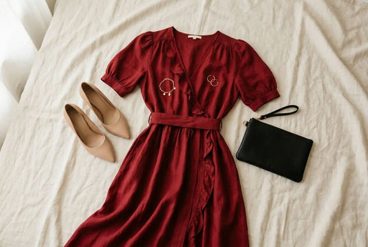 Comment accessoiriser une robe rouge : bijoux, chaussures et sacs