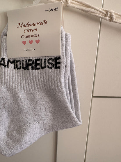 Calcetines altos con lentejuelas Amoureuse - Calcetines románticos