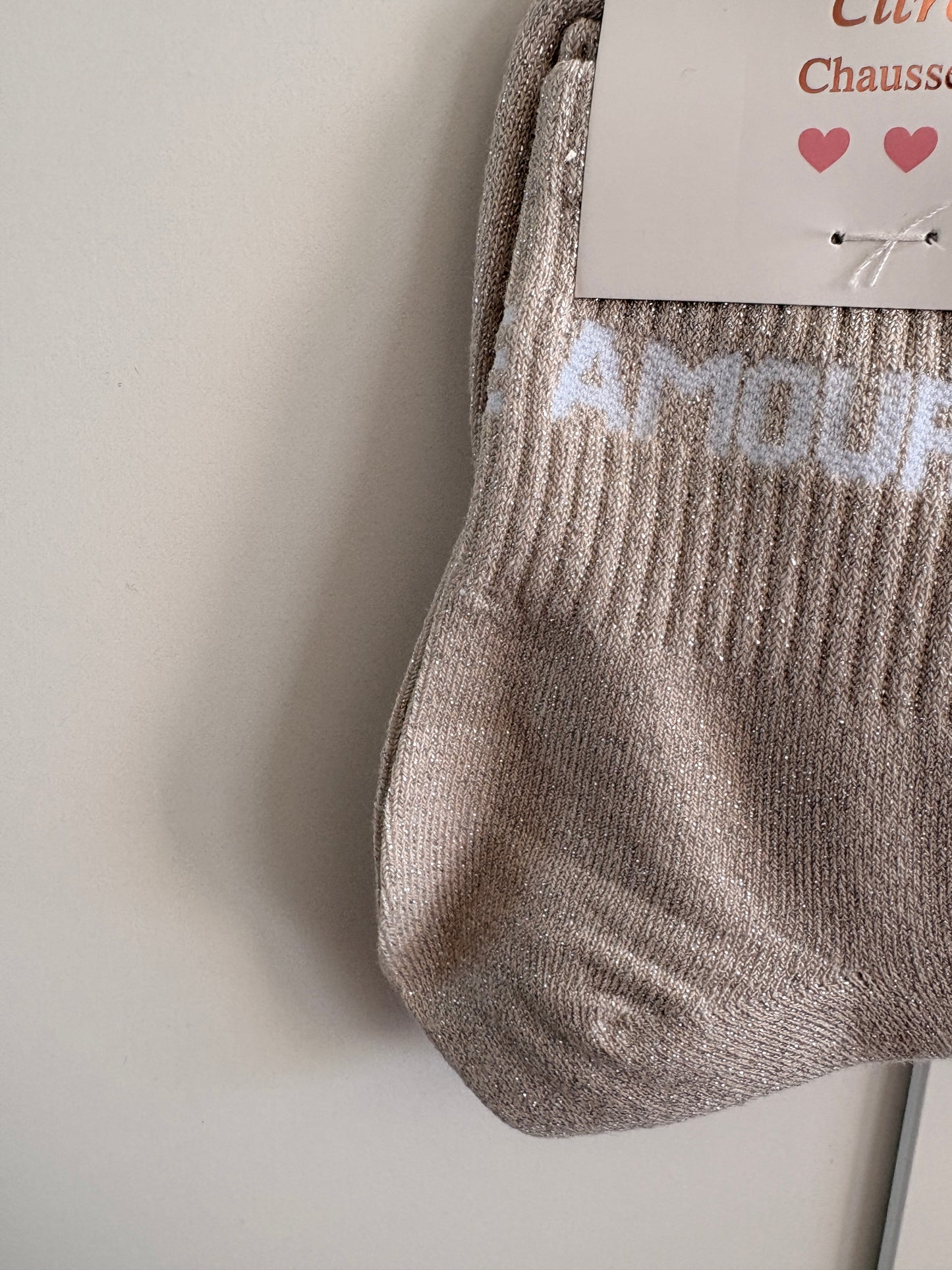 Calcetines altos con lentejuelas Amoureuse - Calcetines románticos