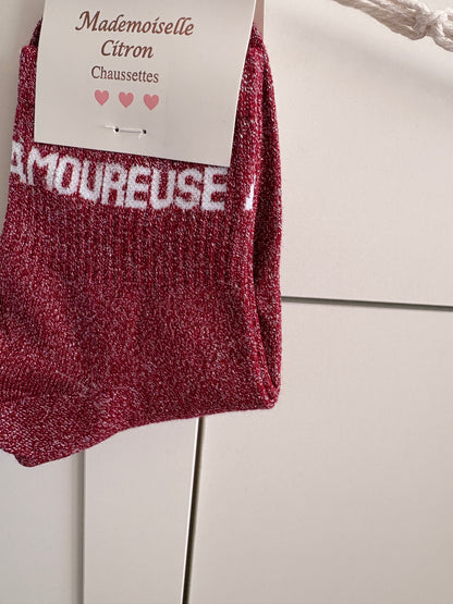 Calcetines altos con lentejuelas Amoureuse - Calcetines románticos