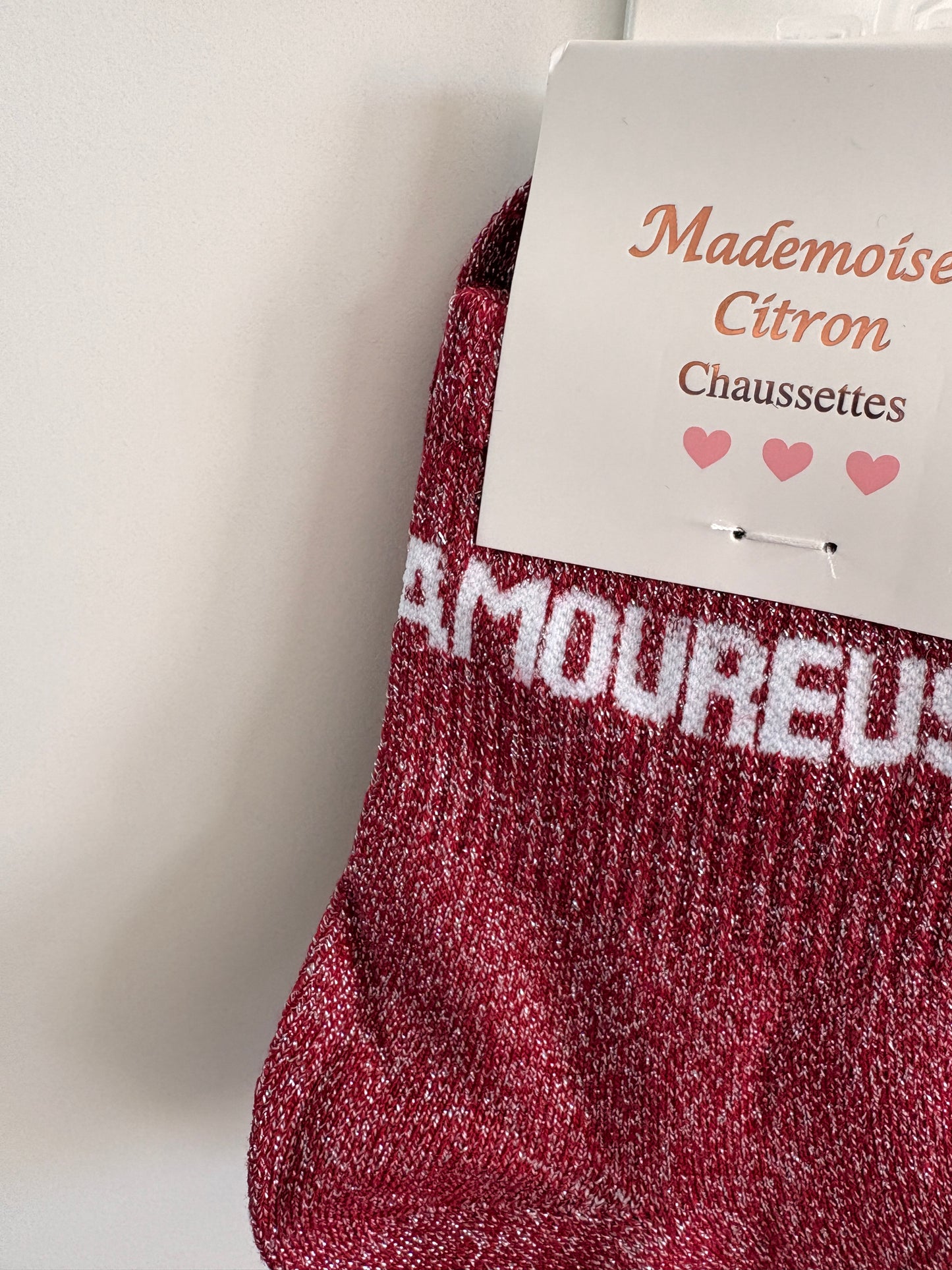 Calcetines altos con lentejuelas Amoureuse - Calcetines románticos