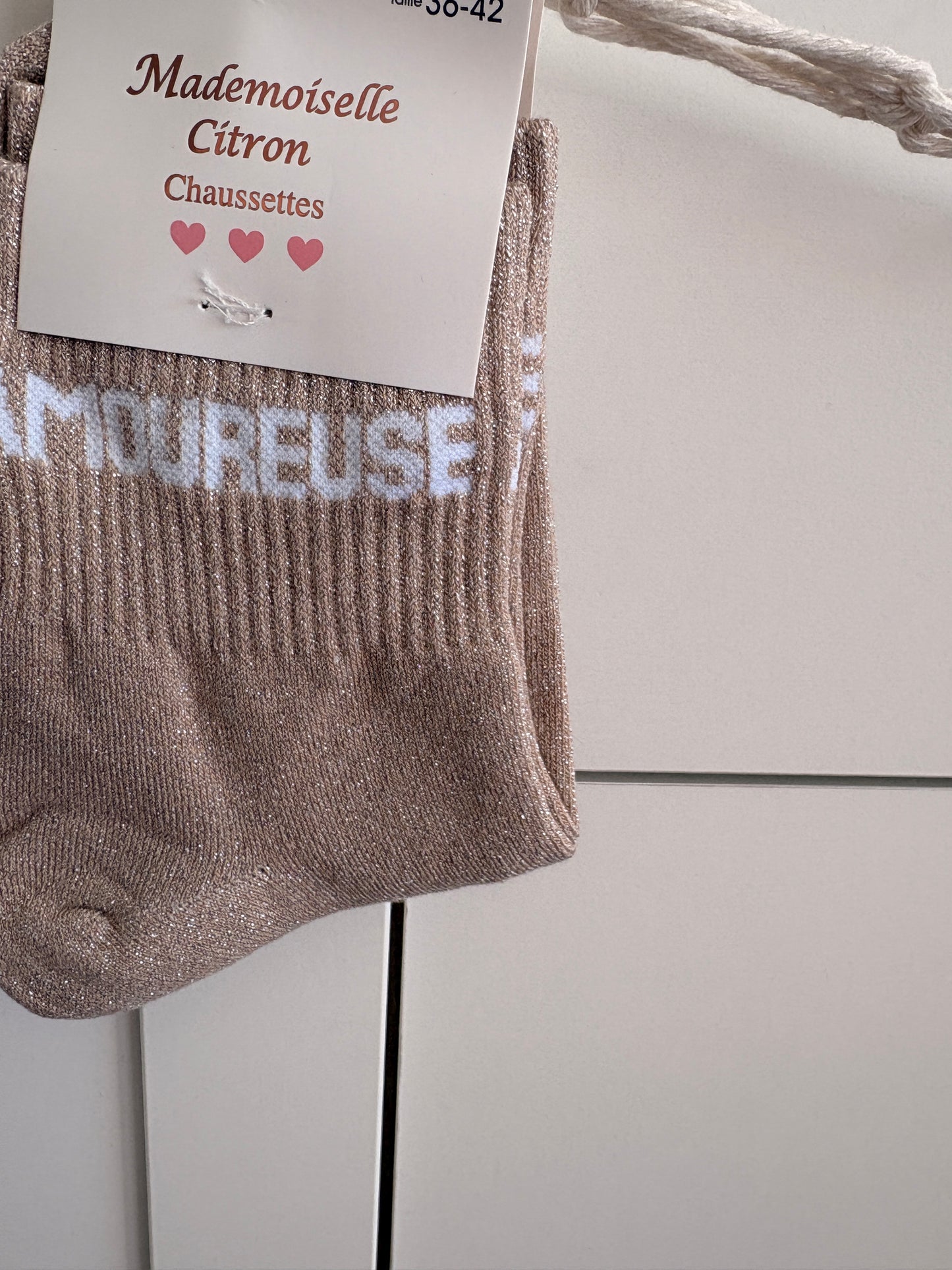 Calcetines altos con lentejuelas Amoureuse - Calcetines románticos