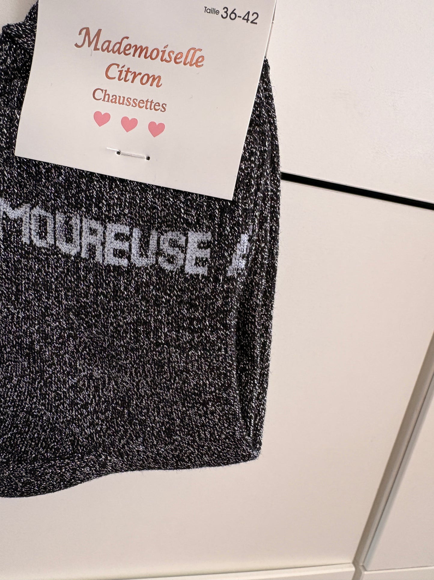 Calcetines altos con lentejuelas Amoureuse - Calcetines románticos