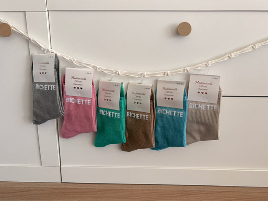 Chaussettes hautes pailletées “Bichette”
