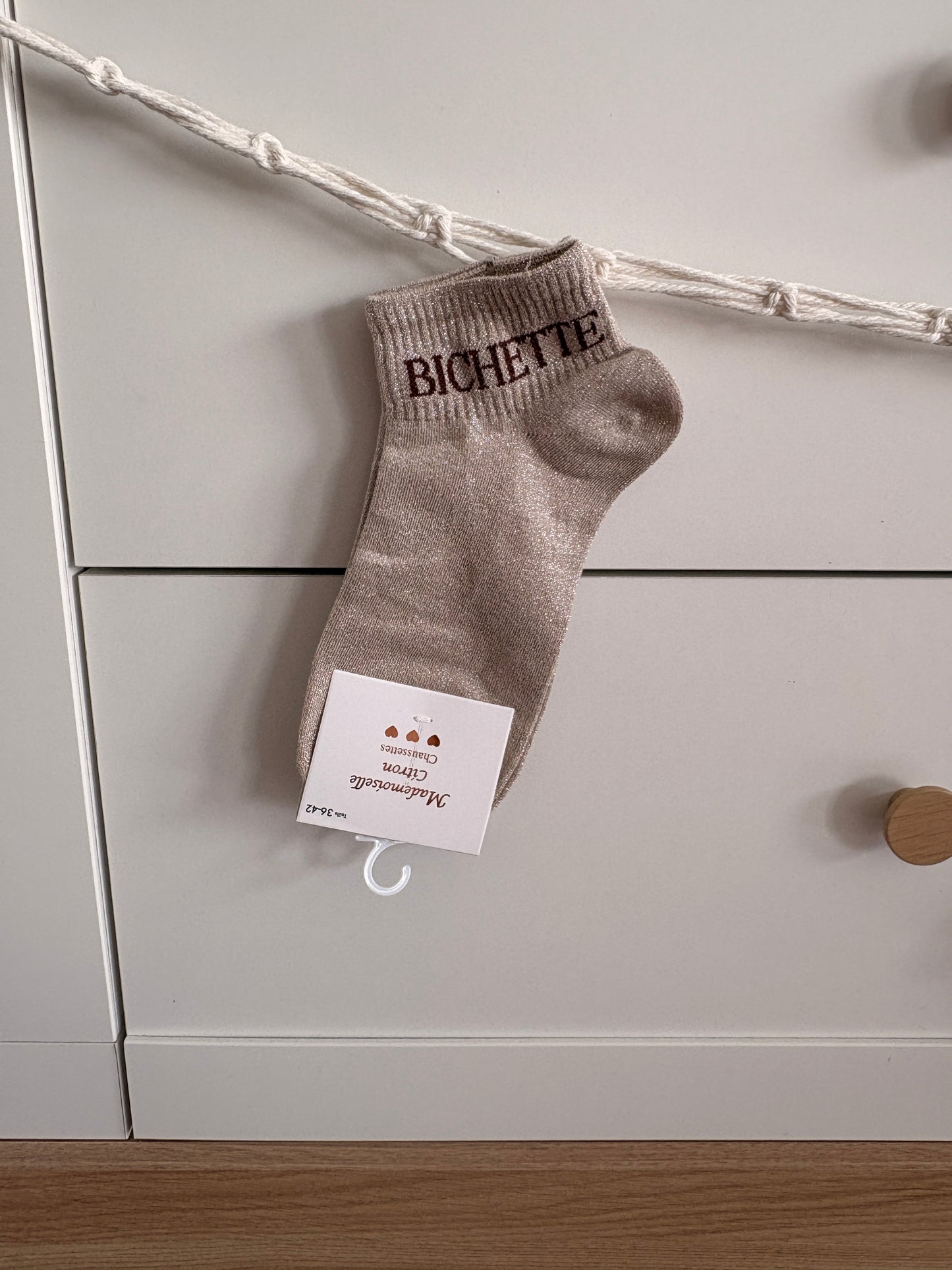 Chaussettes socquettes pailletées “Bichette”