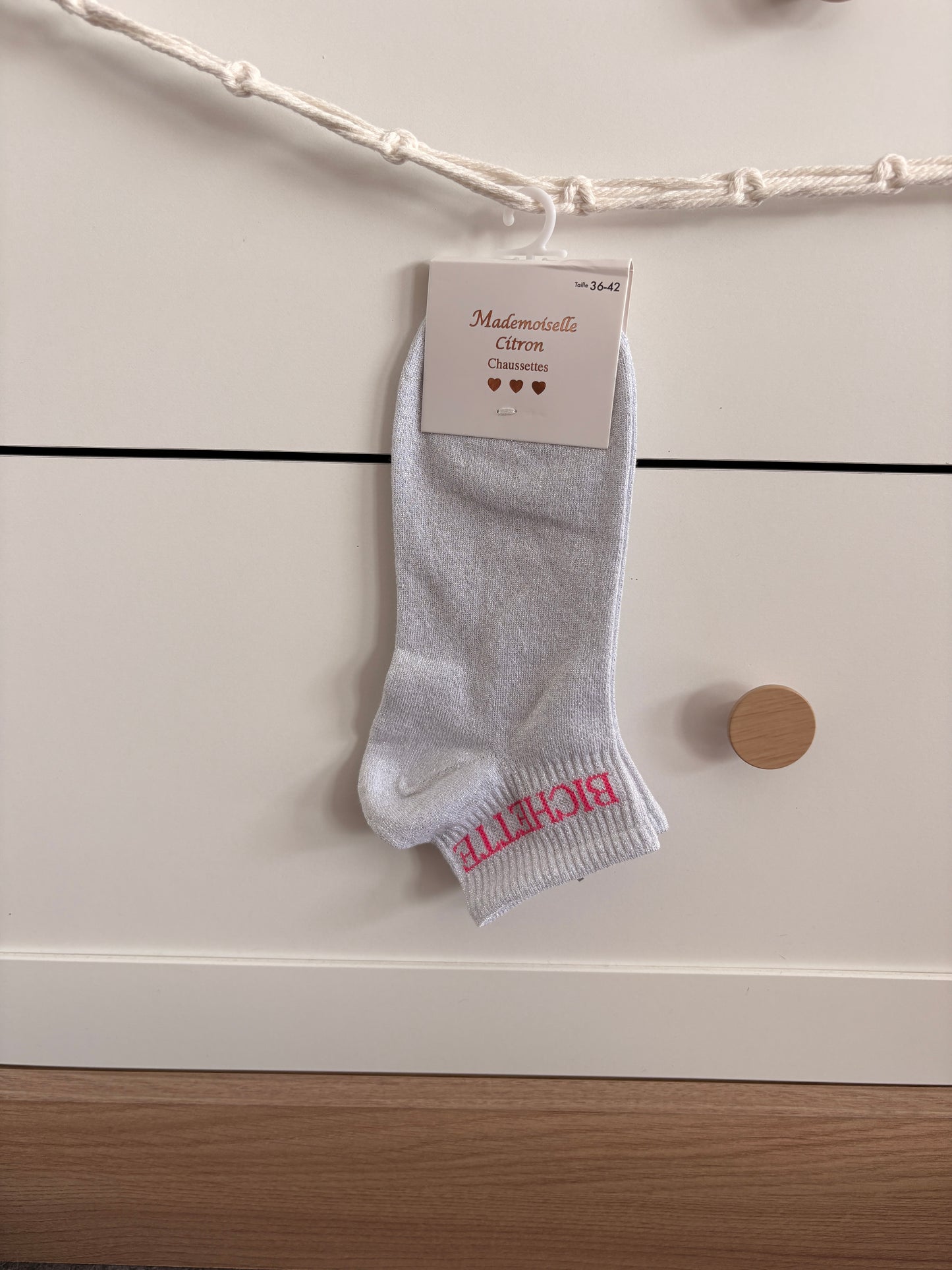 Chaussettes socquettes pailletées “Bichette”