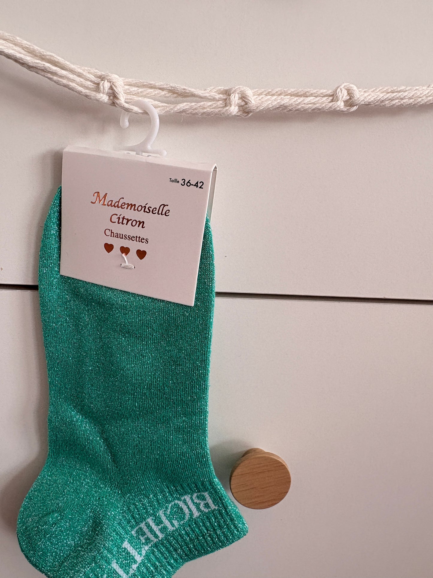 Chaussettes socquettes pailletées “Bichette”
