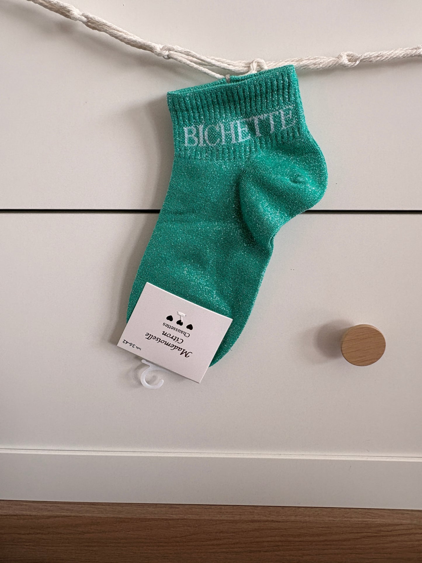 Chaussettes socquettes pailletées “Bichette”