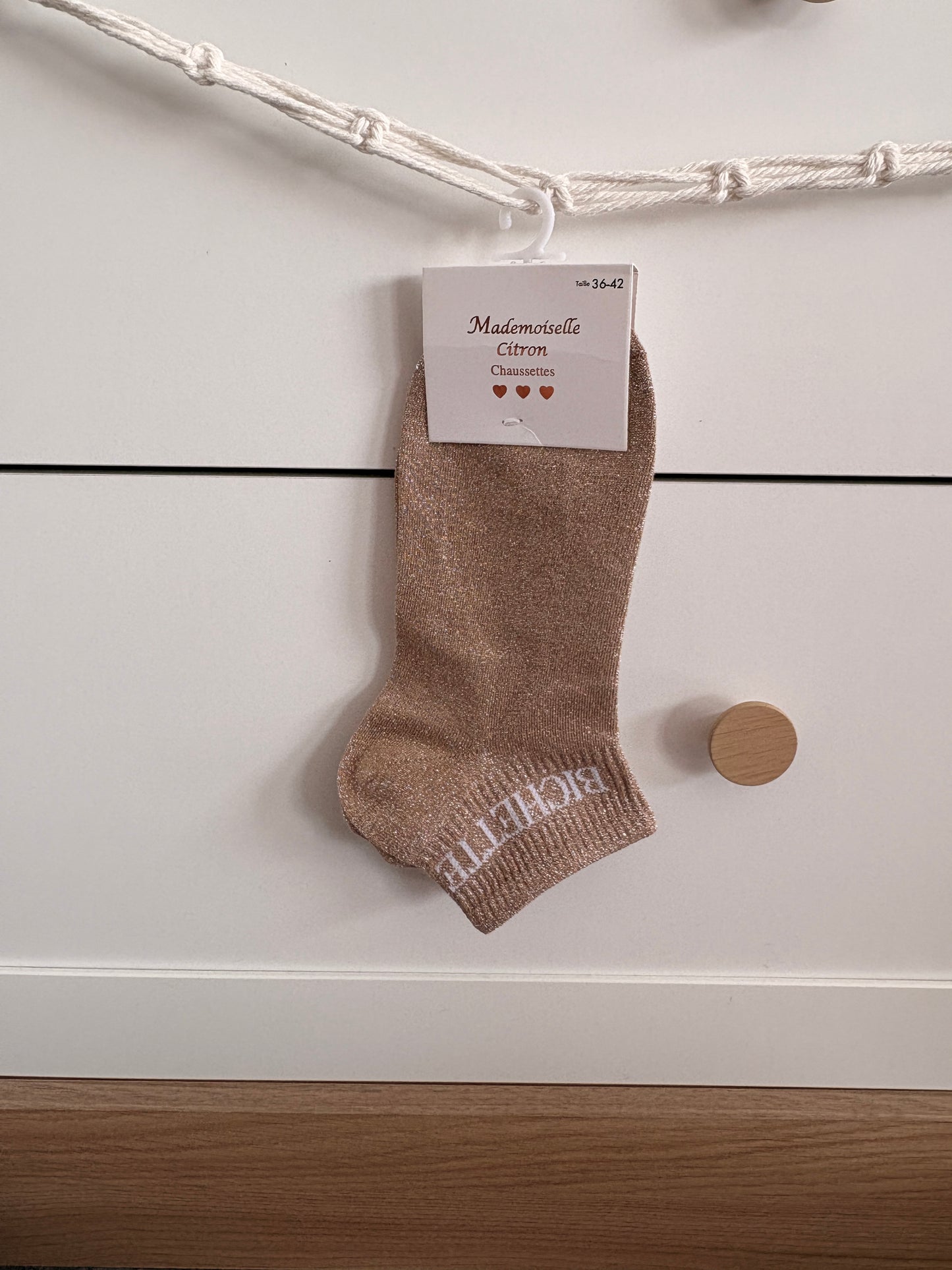 Chaussettes socquettes pailletées “Bichette”