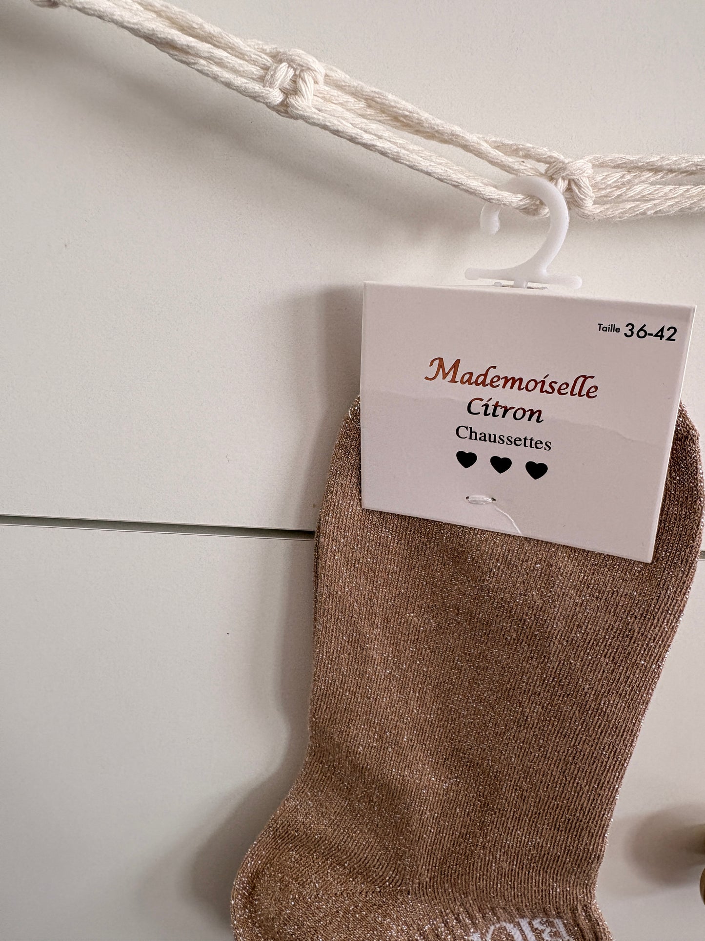 Chaussettes socquettes pailletées “Bichette”