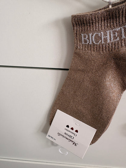 Chaussettes socquettes pailletées “Bichette”