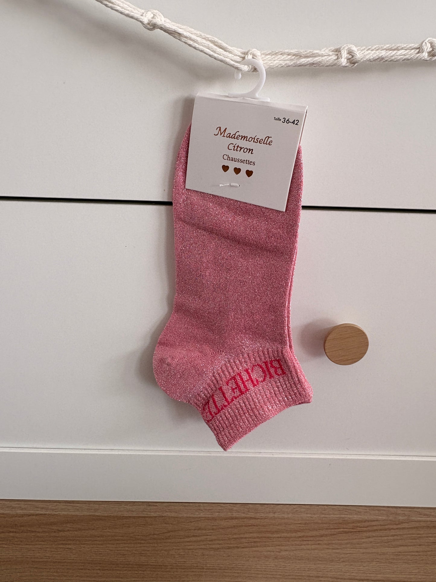 Chaussettes socquettes pailletées “Bichette”