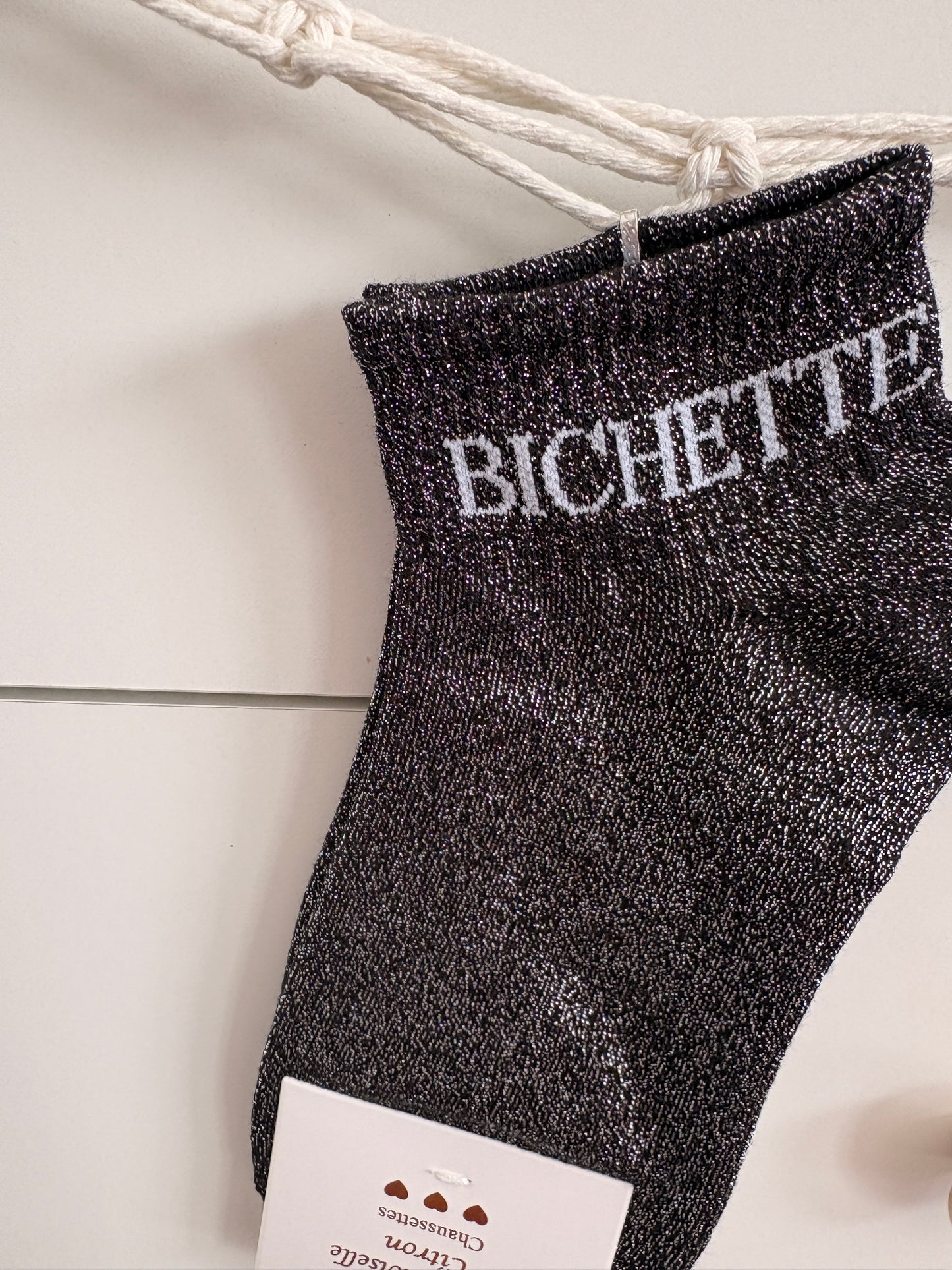 Chaussettes socquettes pailletées “Bichette”