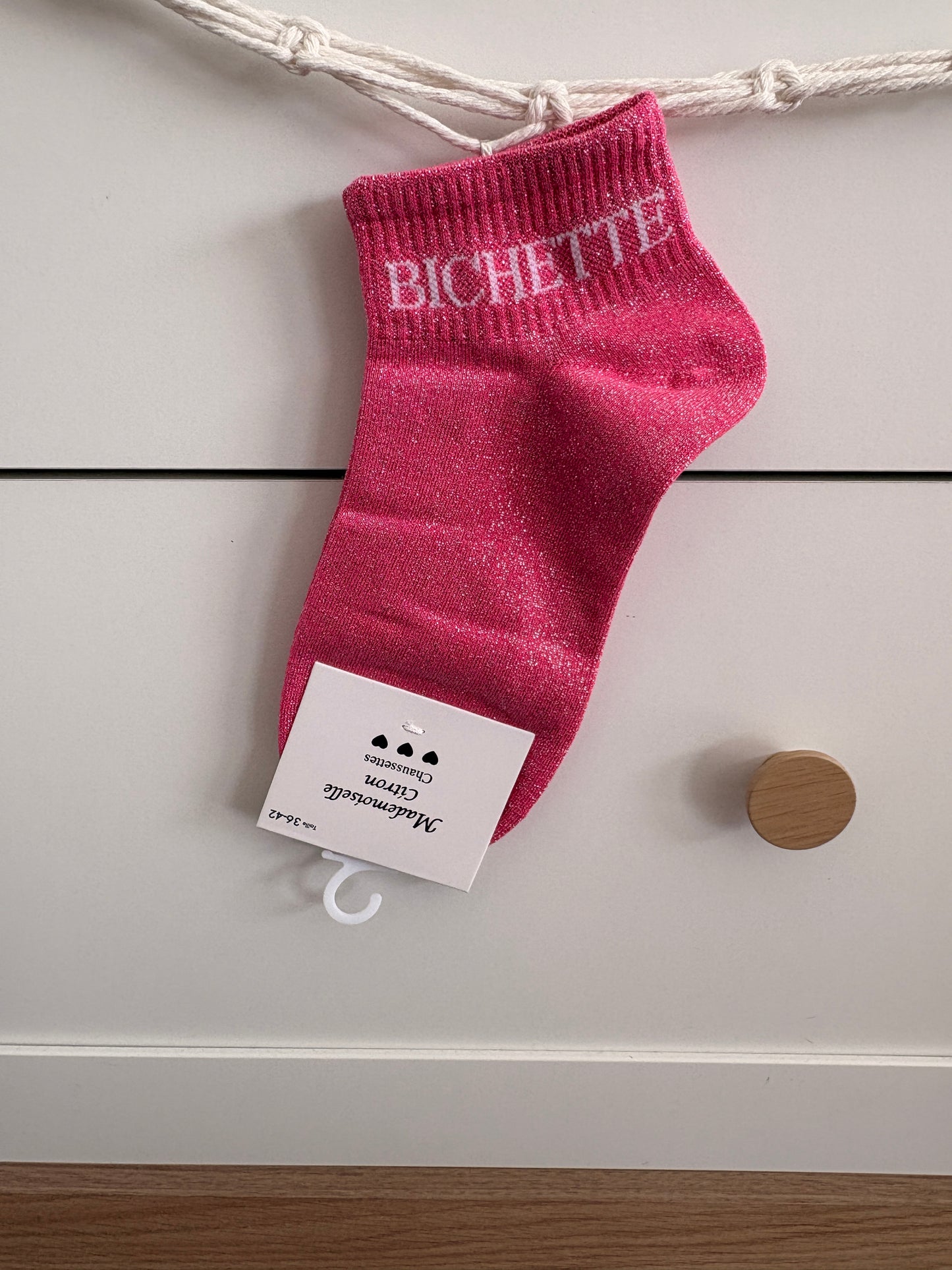 Chaussettes socquettes pailletées “Bichette”