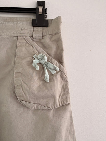 Jupe Beige Fille – Poches & Nœuds Menthe 12 ans
