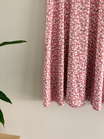 Robe Fleurie Rose Cache-Cœur Taille M/38