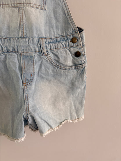 Salopette Short en Jean Délavé – Style Vintage Estival taille S