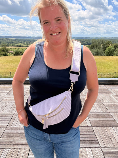 Sac Banane Velours Côtelé – Violet Lilas | Le Petit Placard