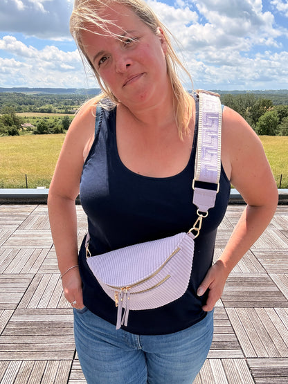 Sac Banane Velours Côtelé – Violet Lilas | Le Petit Placard