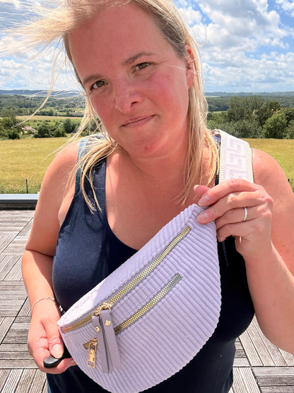 Sac Banane Velours Côtelé – Violet Lilas | Le Petit Placard