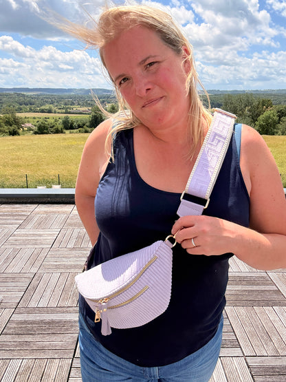 Sac Banane Velours Côtelé – Violet Lilas | Le Petit Placard