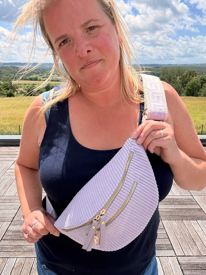 Sac Banane Velours Côtelé – Violet Lilas | Le Petit Placard