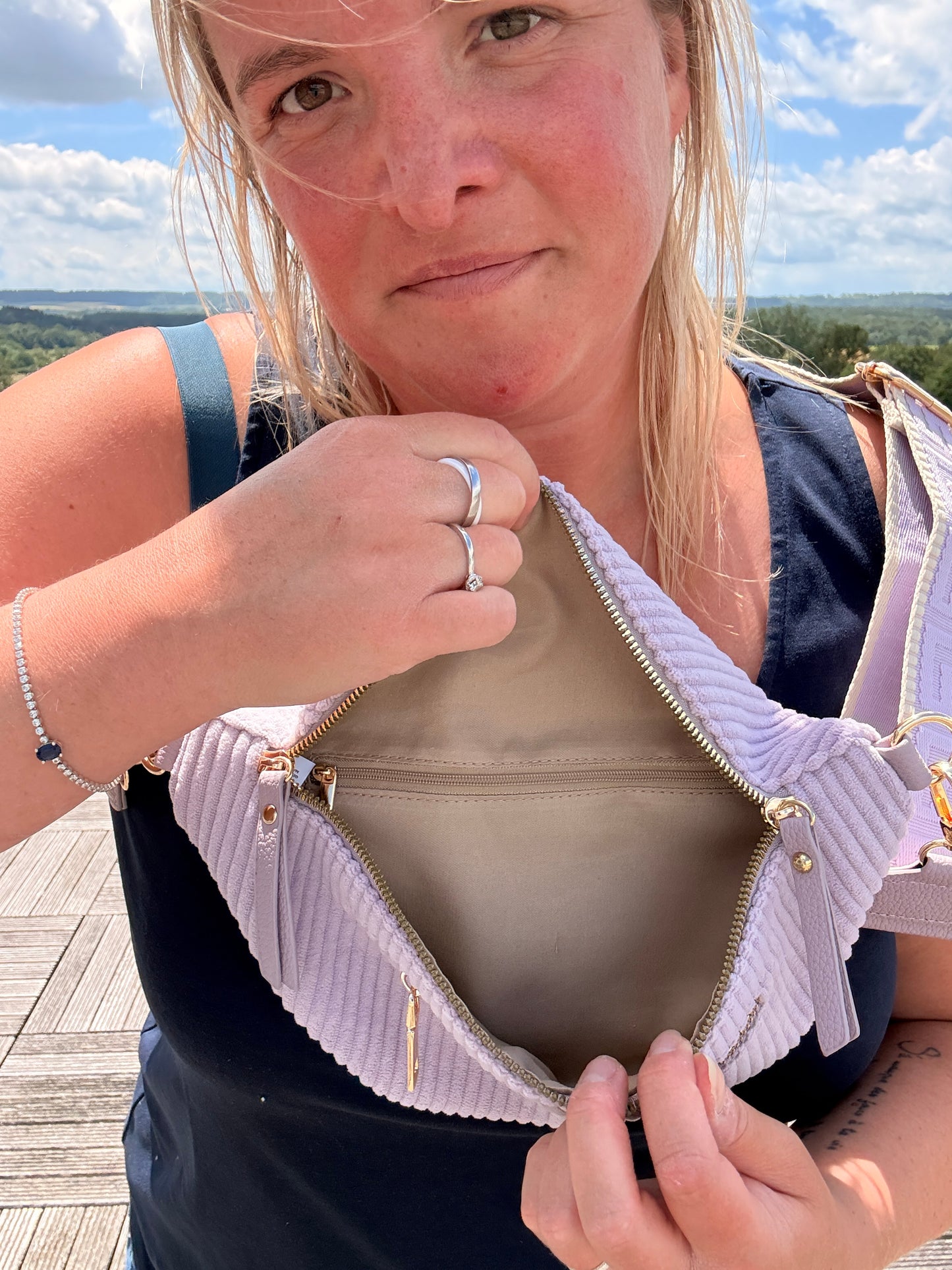 Sac Banane Velours Côtelé – Violet Lilas | Le Petit Placard