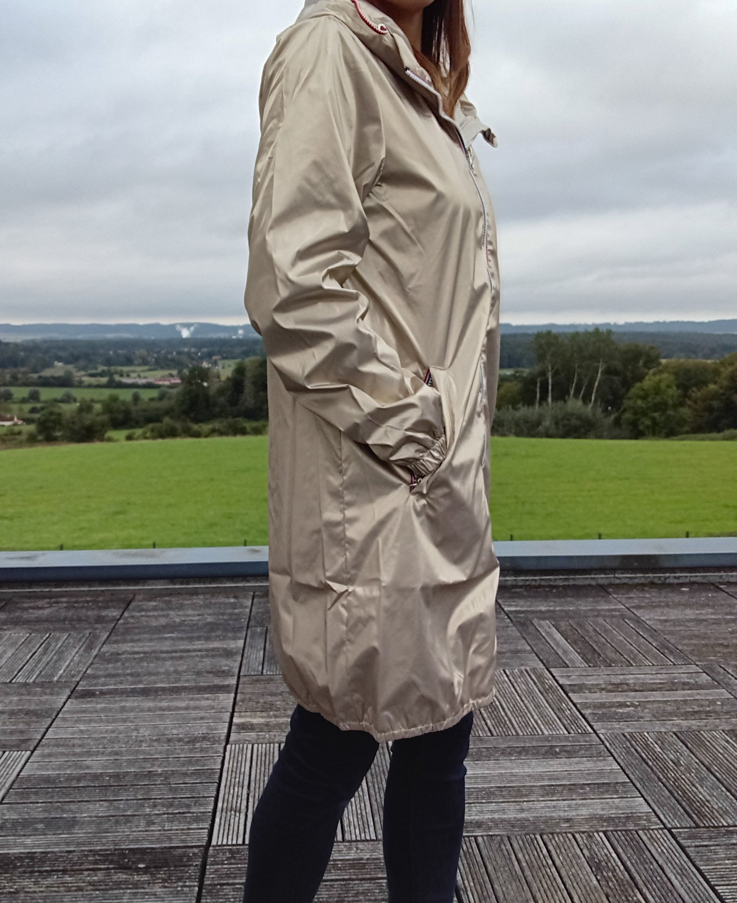 Parka manteau imperméable long fine doublure Laura Jo Doré