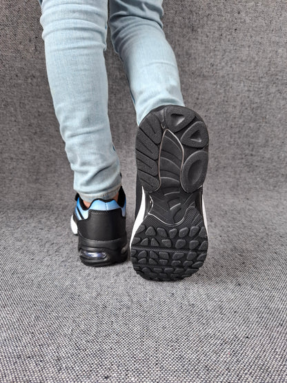 Chaussures baskets bleus et noires style TN requins - Enfant (garçon)