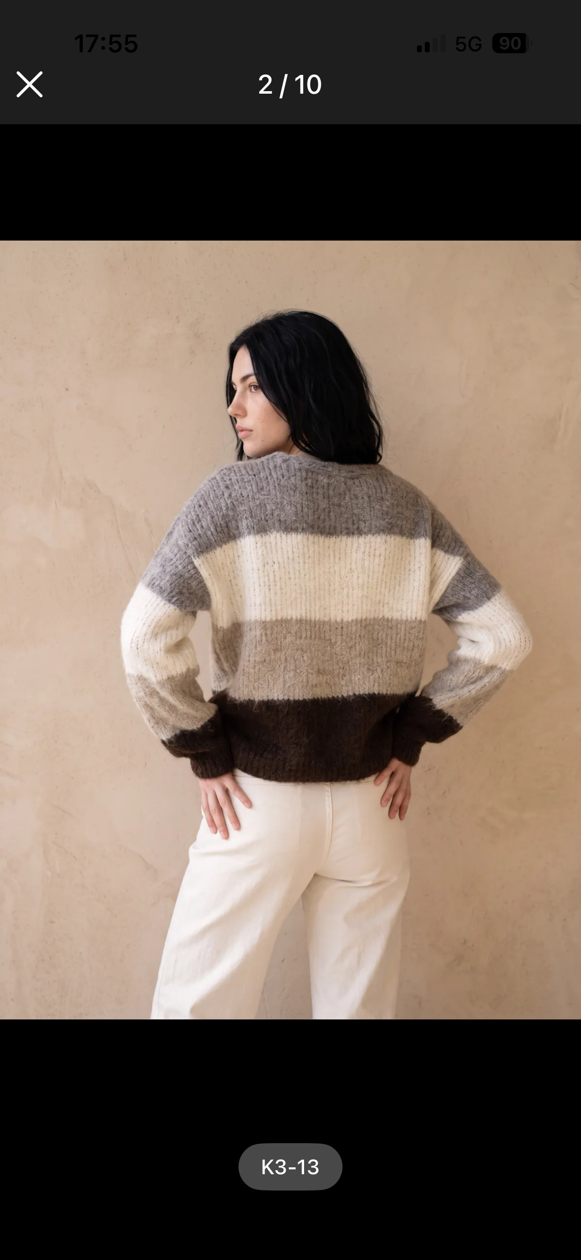 Pull en maille femme CIAO gris marron