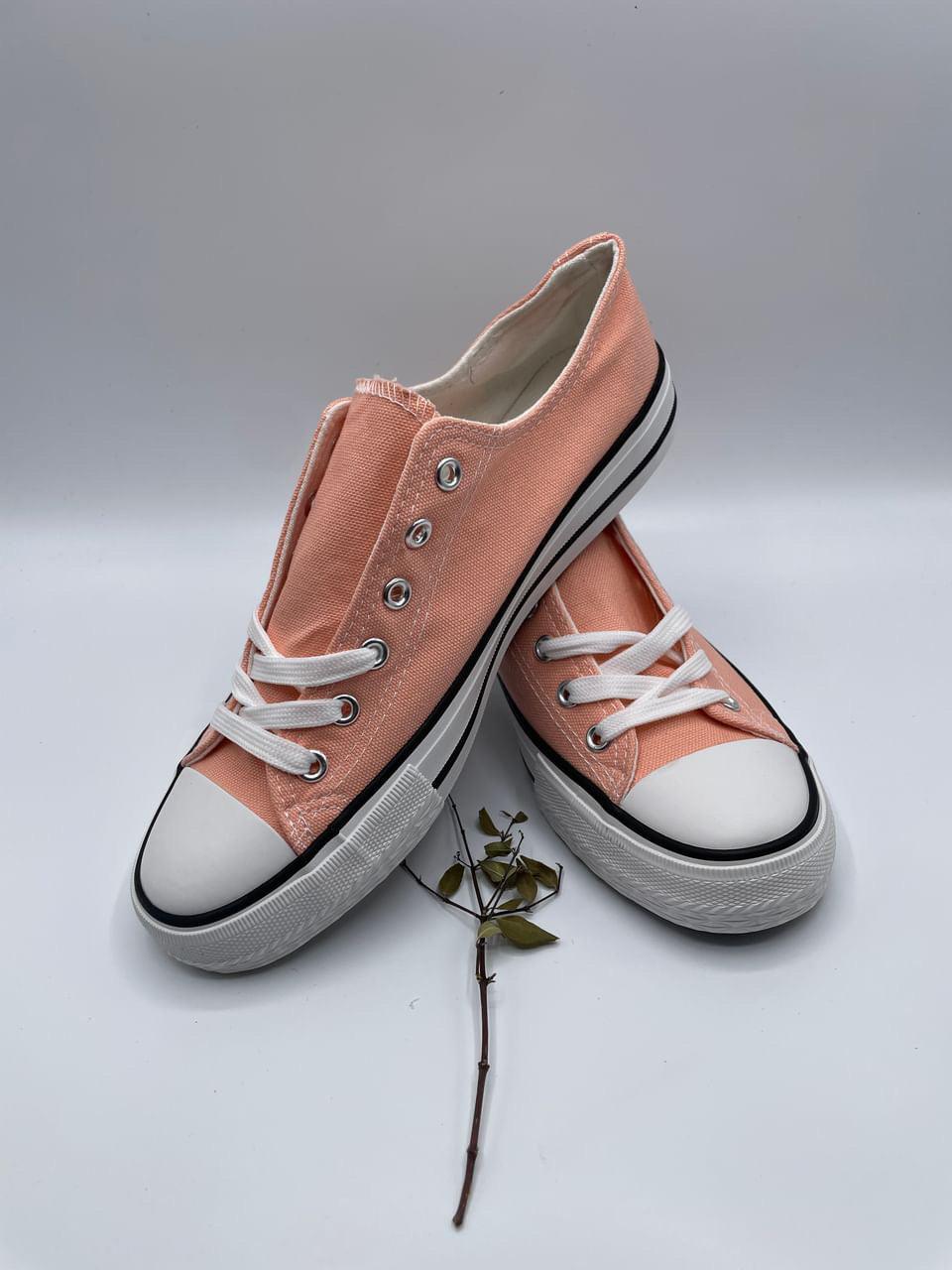 Converse basse cuir rose best sale