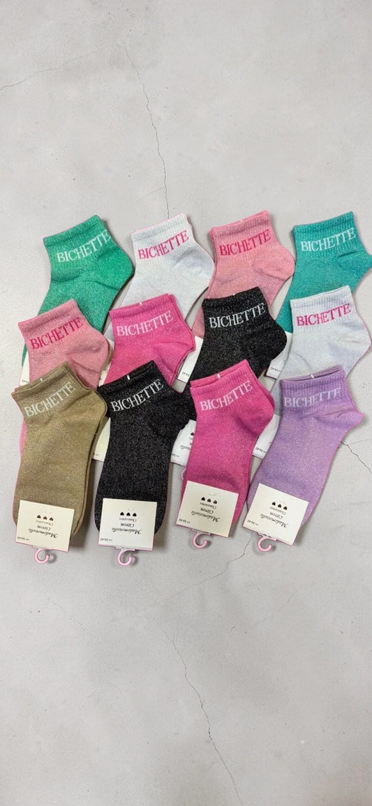Chaussettes socquettes pailletées “Bichette”