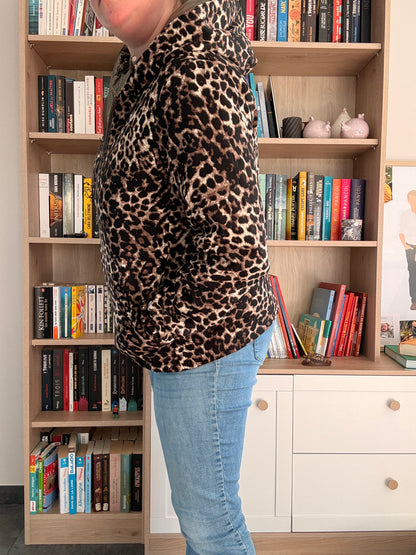 Laura Jo - Imperméable bronze réversible léopard court mi-saison garnissage ouate
