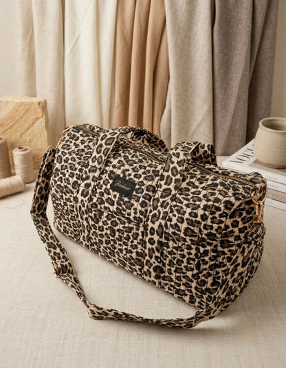 Sac Polochon Léopard Matelassé – Bonheur