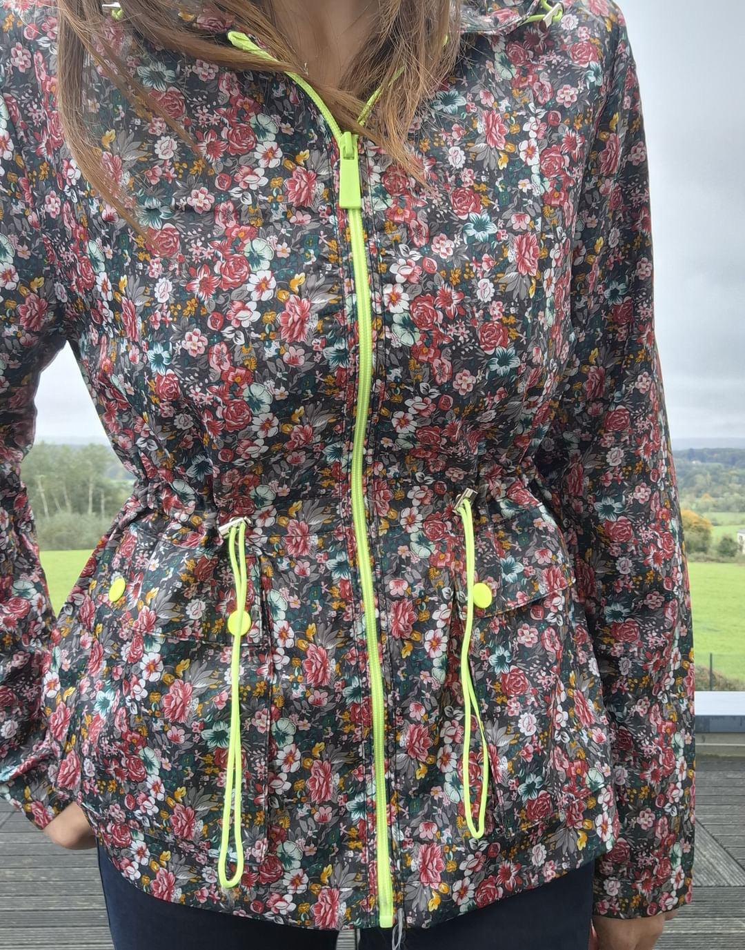 Attrait Paris - Imperméable mi long léger liberty fleuri