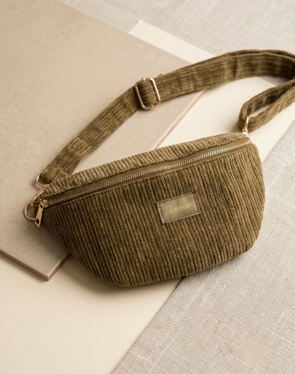 Sac Banane Velours Côtelé Kaki