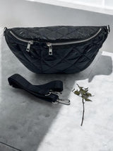 Sac banane XL matelassé effet doudoune couleur Noir