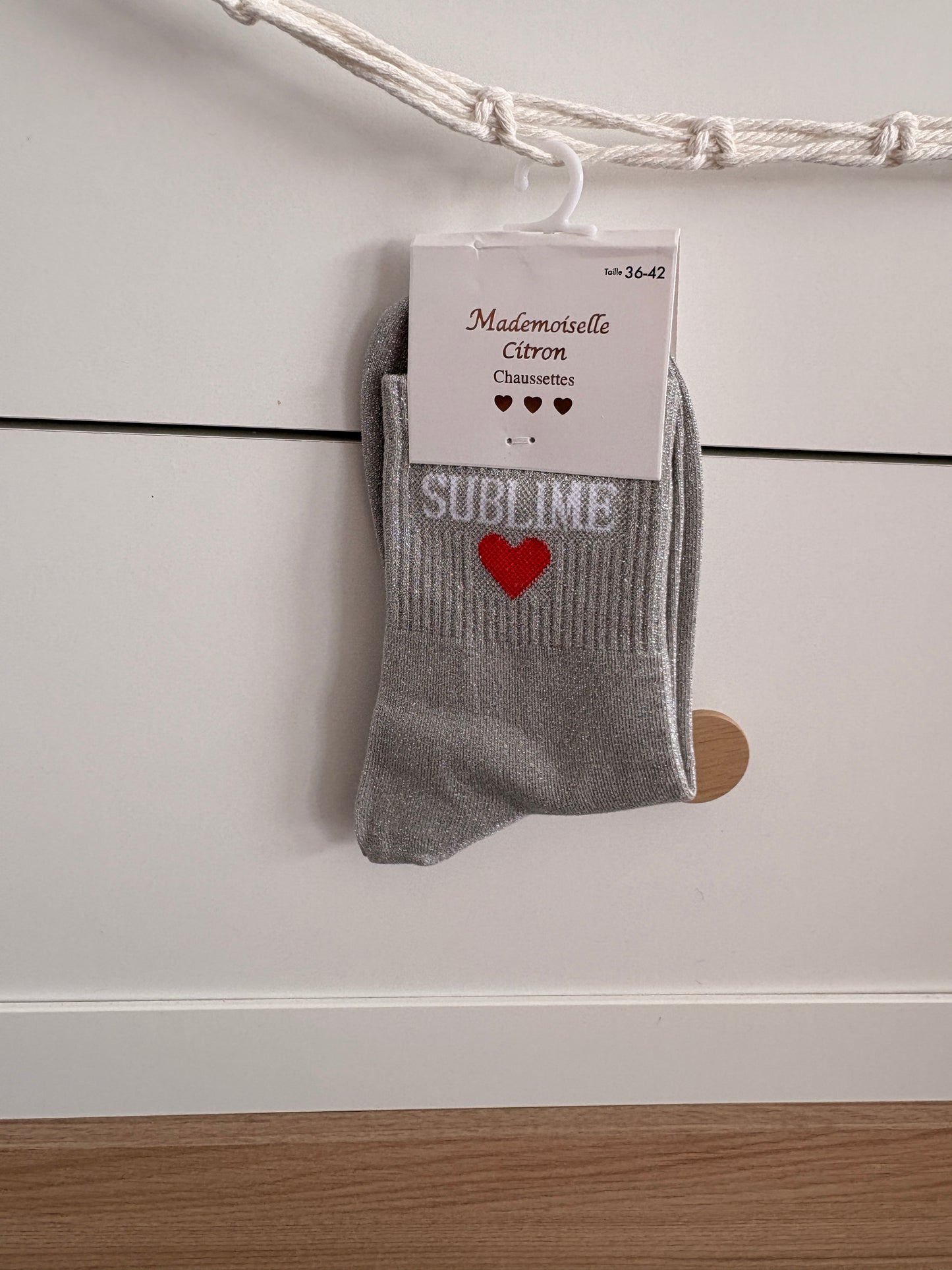 Chaussettes hautes pailletées “Sublime”