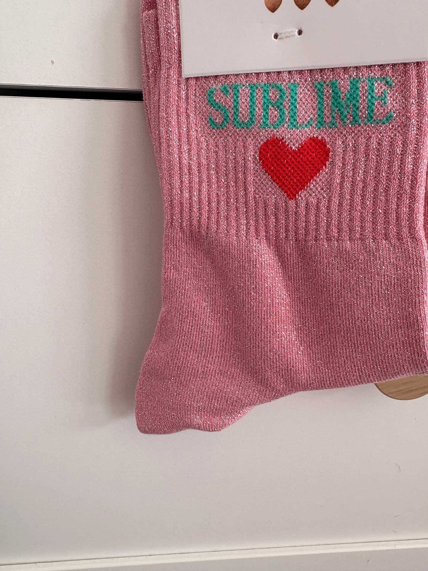 Chaussettes hautes pailletées “Sublime”