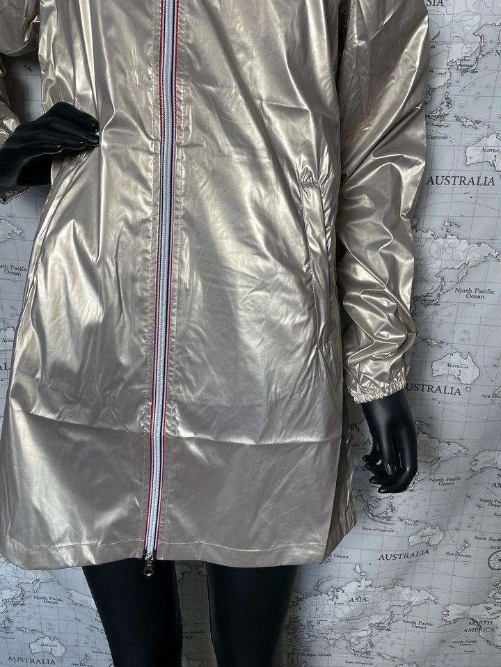 Laura Jo - Manteau imperméable long léger doré sans doublure