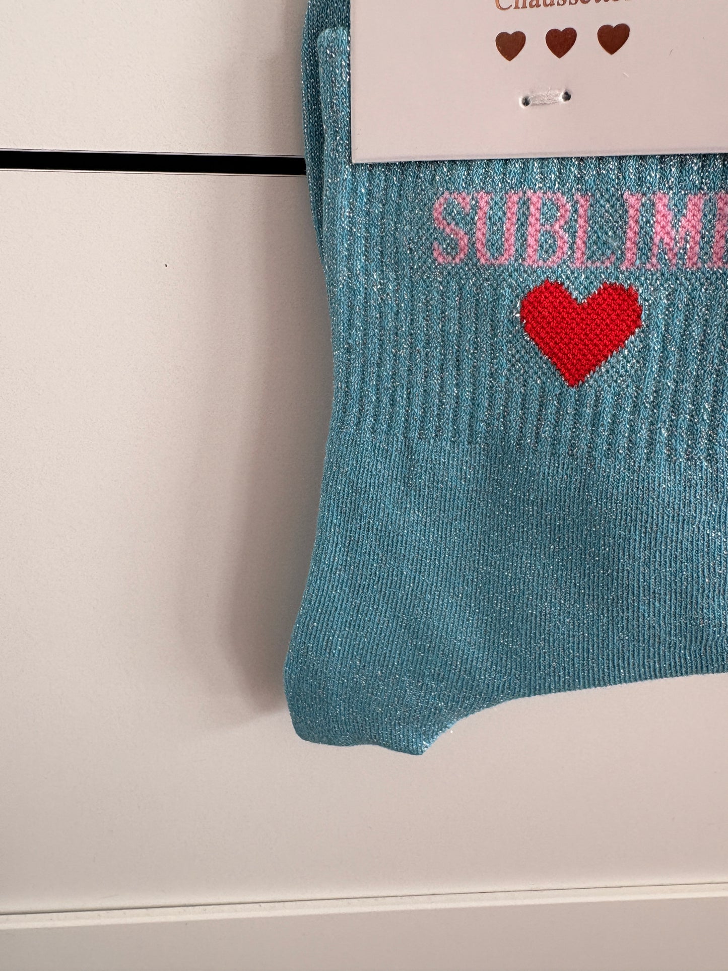 Chaussettes hautes pailletées “Sublime”