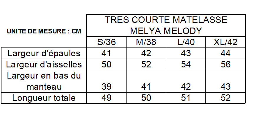 Melya Melody - Manteau court imperméable matelassé doré