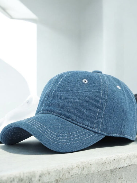 Casquette unisexe en coton ; couleur bleu denim