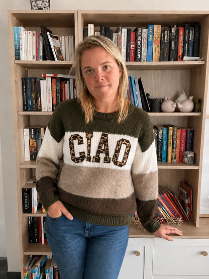 Pull en maille femme CIAO kaki vert